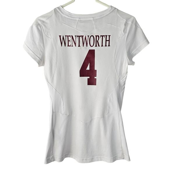 Women's Vintage Short sleeve Adidas Wentworth Military Academy athletic shirt M - Picture 2 of 6